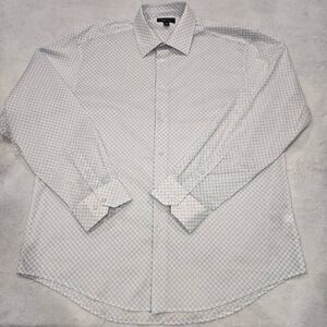 Alfani Men's White regular fit Long Sleeve Shirt Size large 16-6.5x34/35